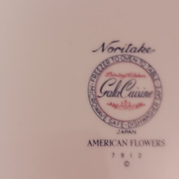 Noritake Gala Cuisine AMERICAN FLOWERS pattern Vegetable Serving Bowl Japan - Picture 5 of 5